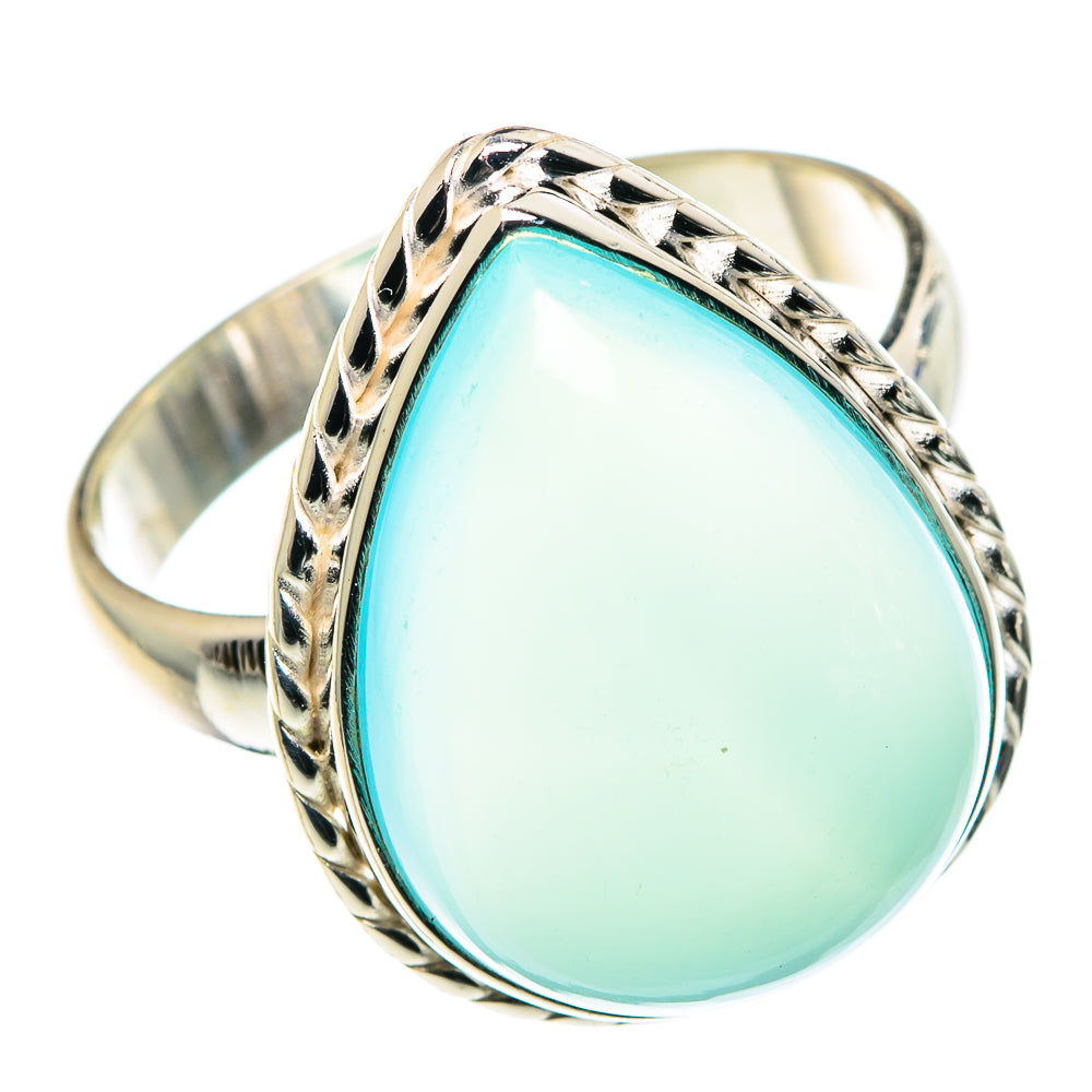 Aqua Chalcedony Rings handcrafted by Anasilvercos - RING89069