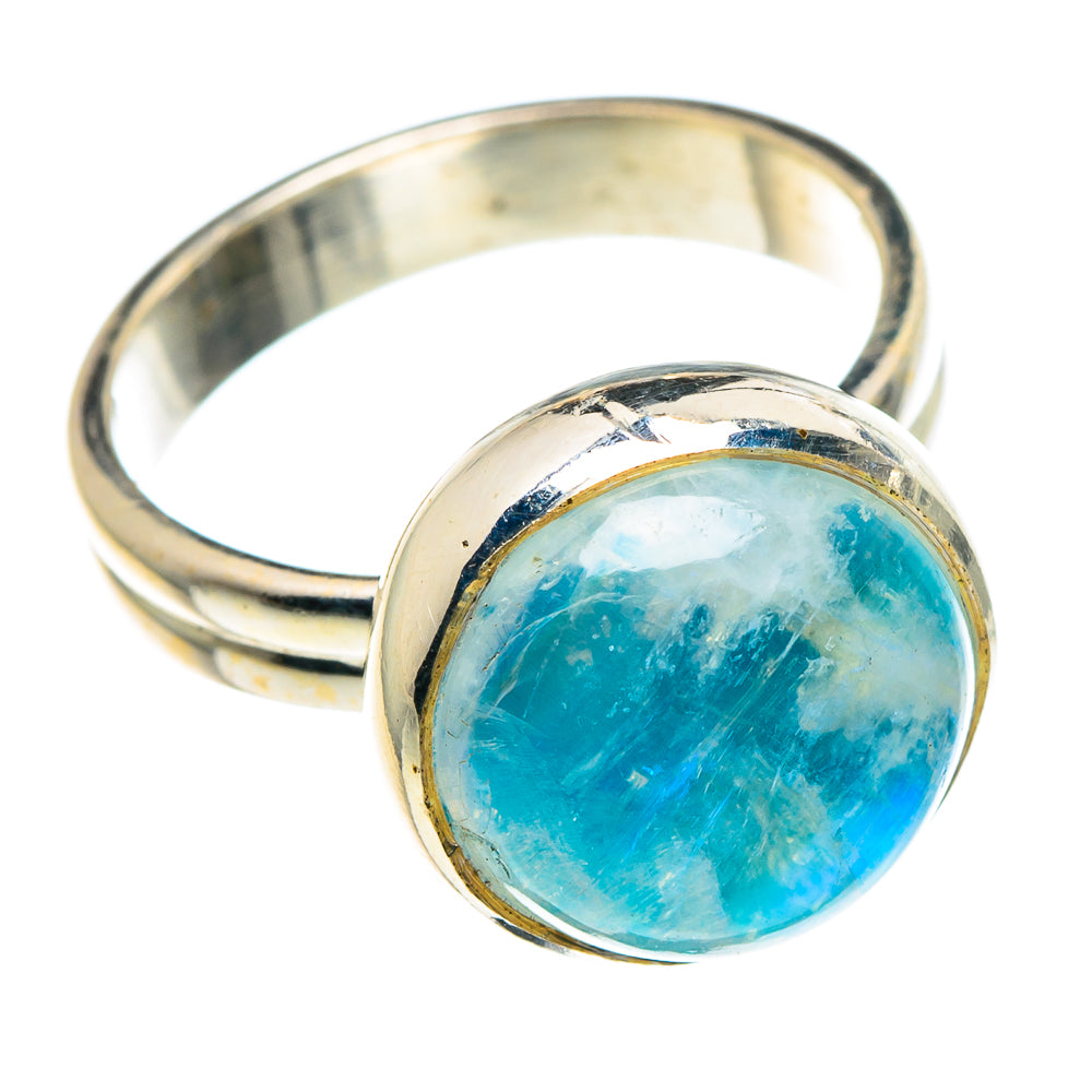 Rainbow Moonstone Rings handcrafted by Anasilvercos - RING89074