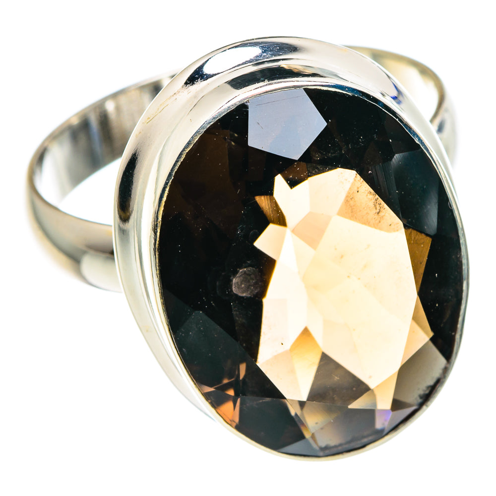 Smoky Quartz Rings handcrafted by Anasilvercos - RING89076