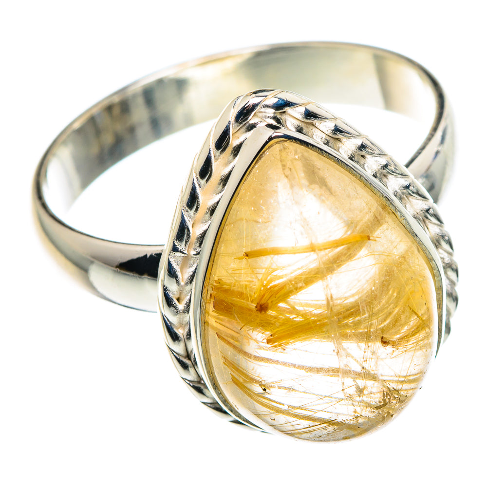 Rutilated Quartz Rings handcrafted by Anasilvercos - RING89090