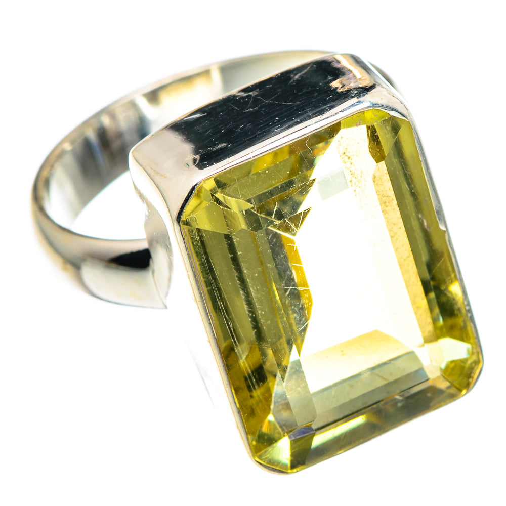 Lemon Quartz Rings handcrafted by Anasilvercos - RING89101