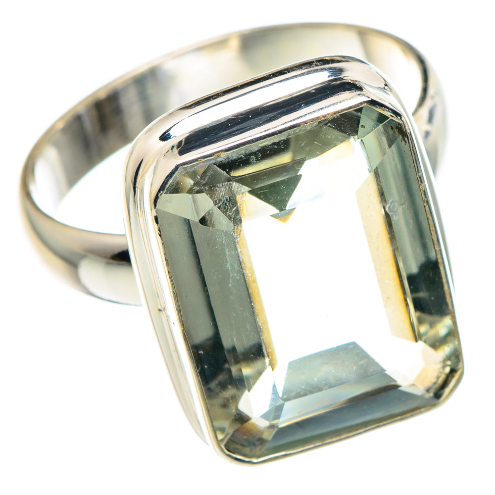 Green Amethyst Rings handcrafted by Anasilvercos - RING89112