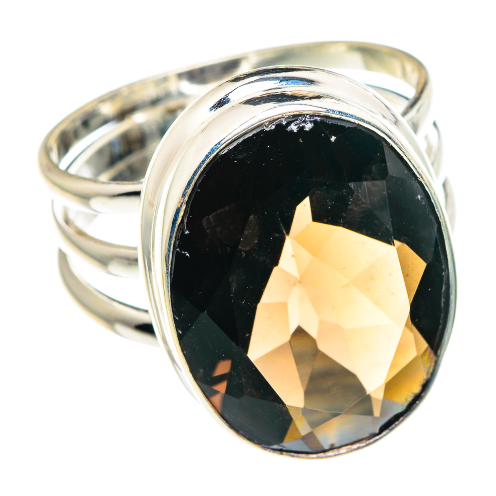 Smoky Quartz Rings handcrafted by Anasilvercos - RING89114