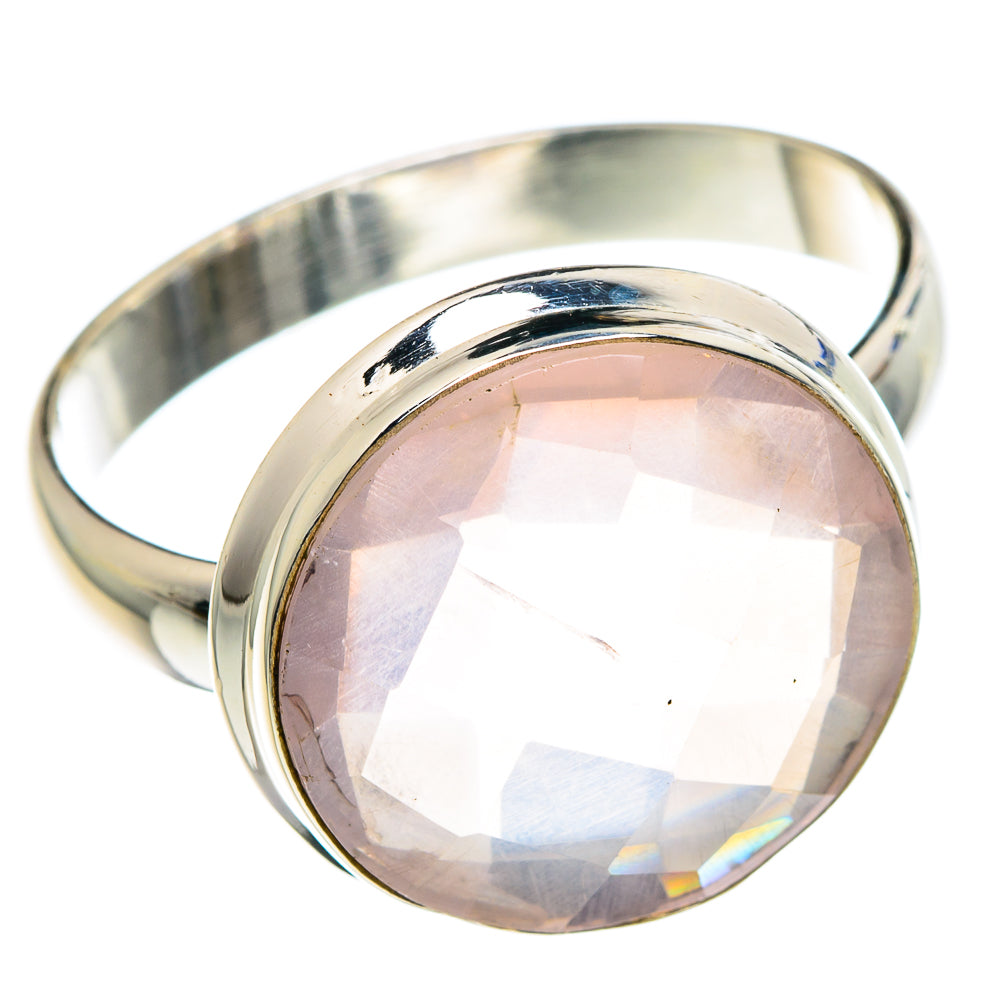 Rose Quartz Rings handcrafted by Anasilvercos - RING89122