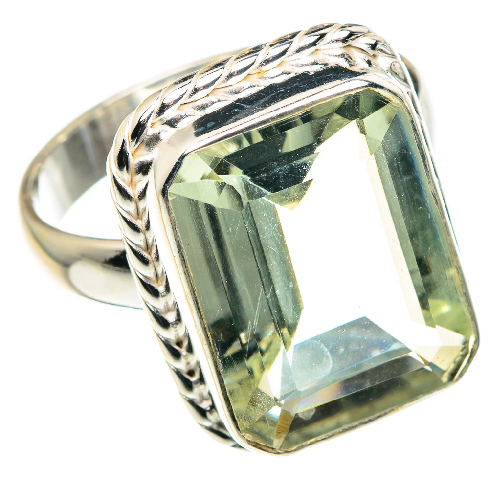 Green Amethyst Rings handcrafted by Anasilvercos - RING89146