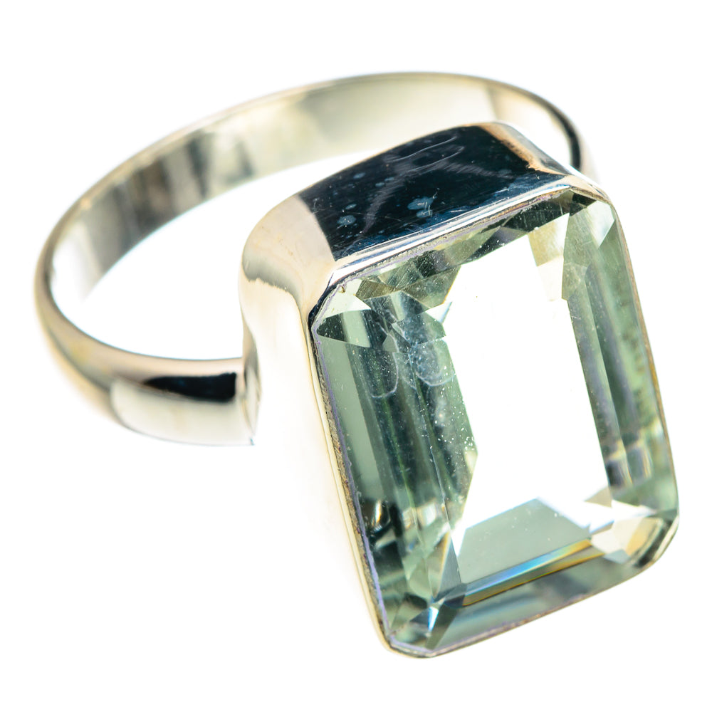 Green Amethyst Rings handcrafted by Anasilvercos - RING89149