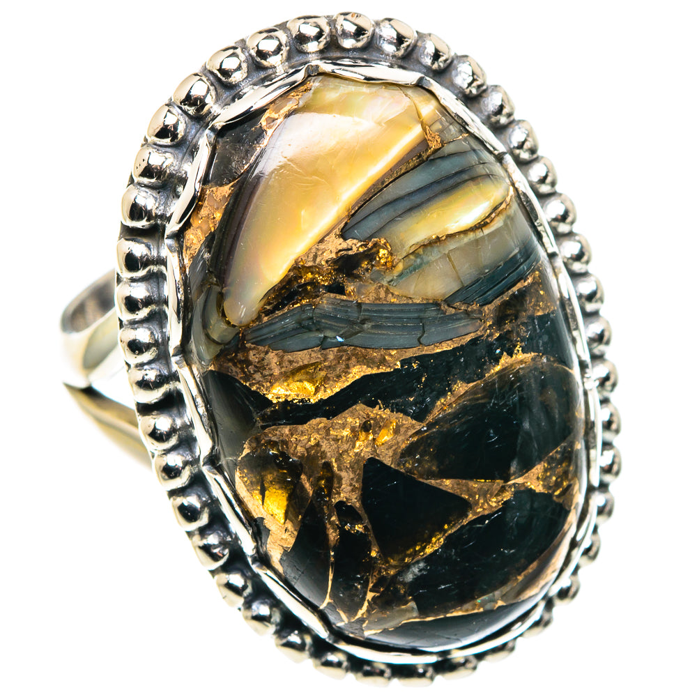 Black Copper Onyx Rings handcrafted by Anasilvercos - RING89162
