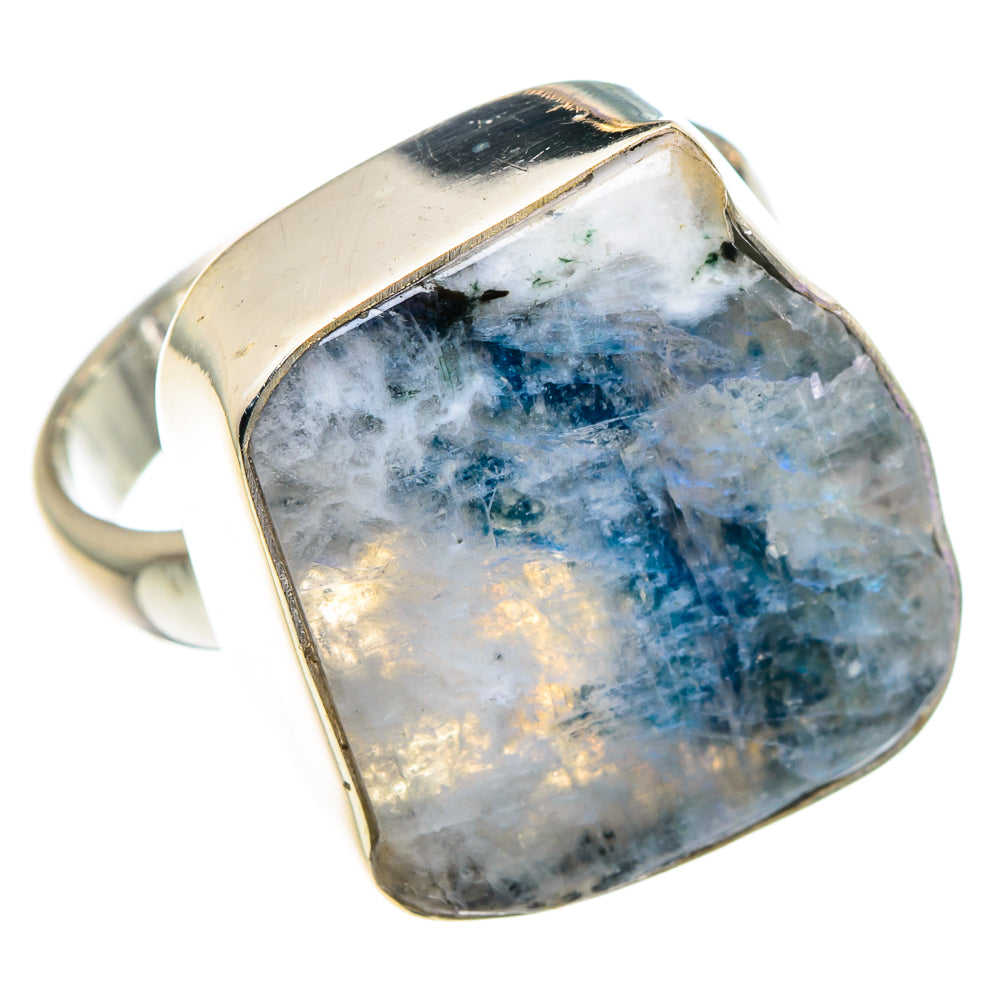 Rainbow Moonstone Rings handcrafted by Anasilvercos - RING89165