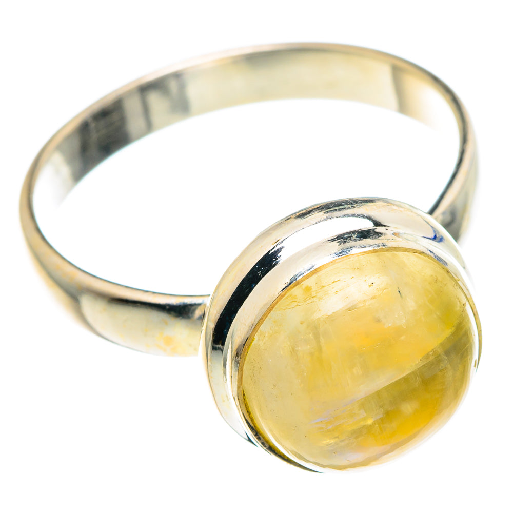 Yellow Moonstone Rings handcrafted by Anasilvercos - RING89198