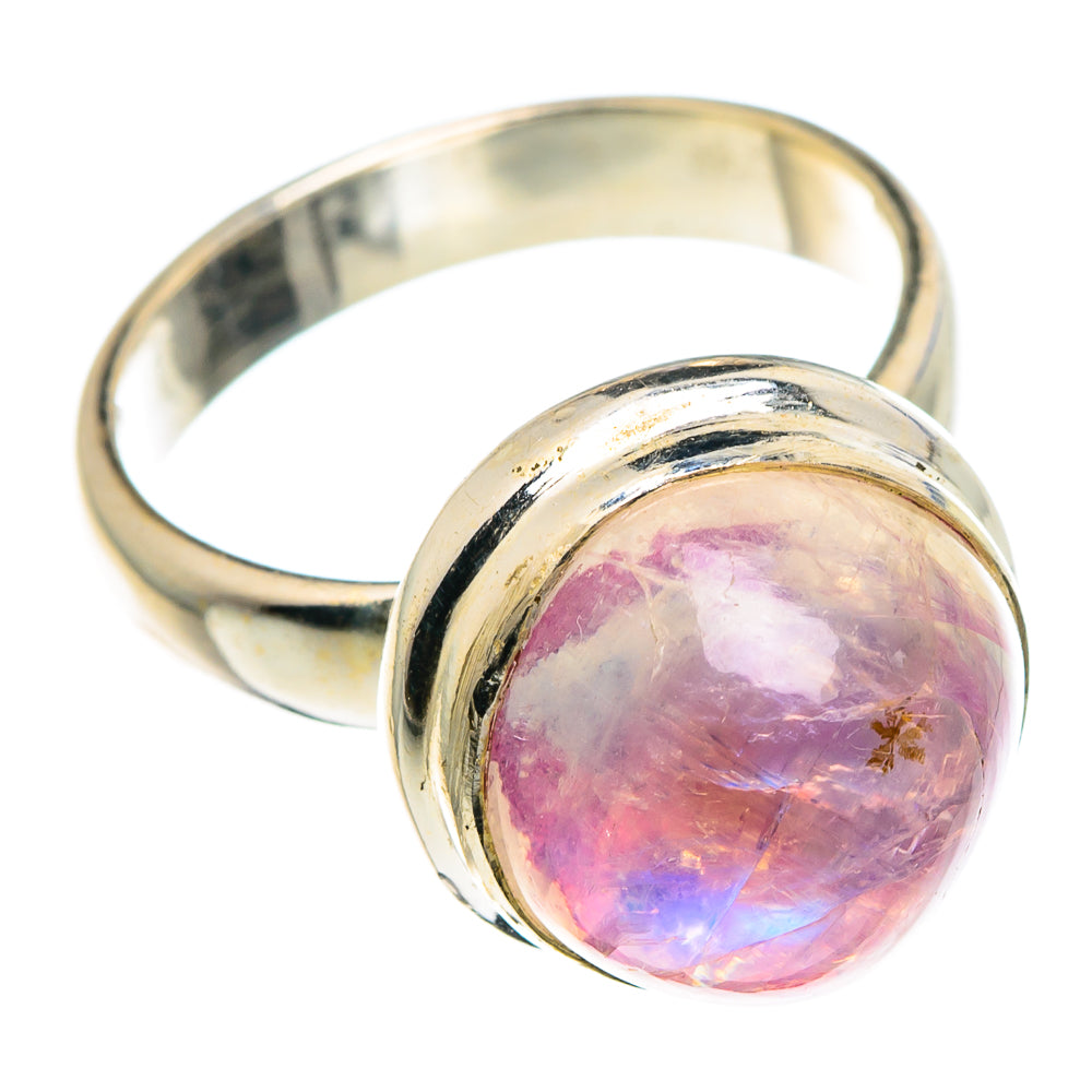 Pink Moonstone Rings handcrafted by Anasilvercos - RING89216