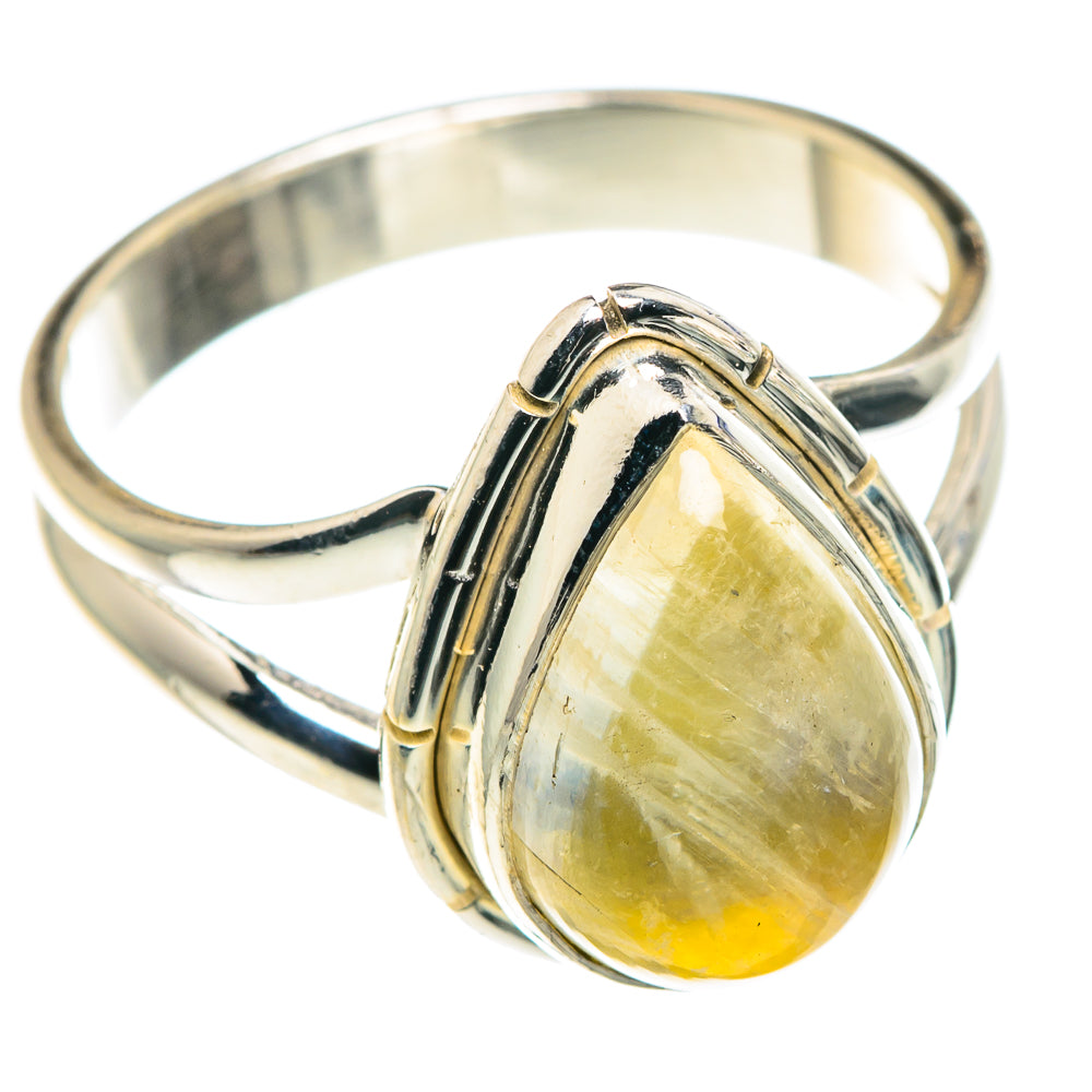 Yellow Moonstone Rings handcrafted by Anasilvercos - RING89227