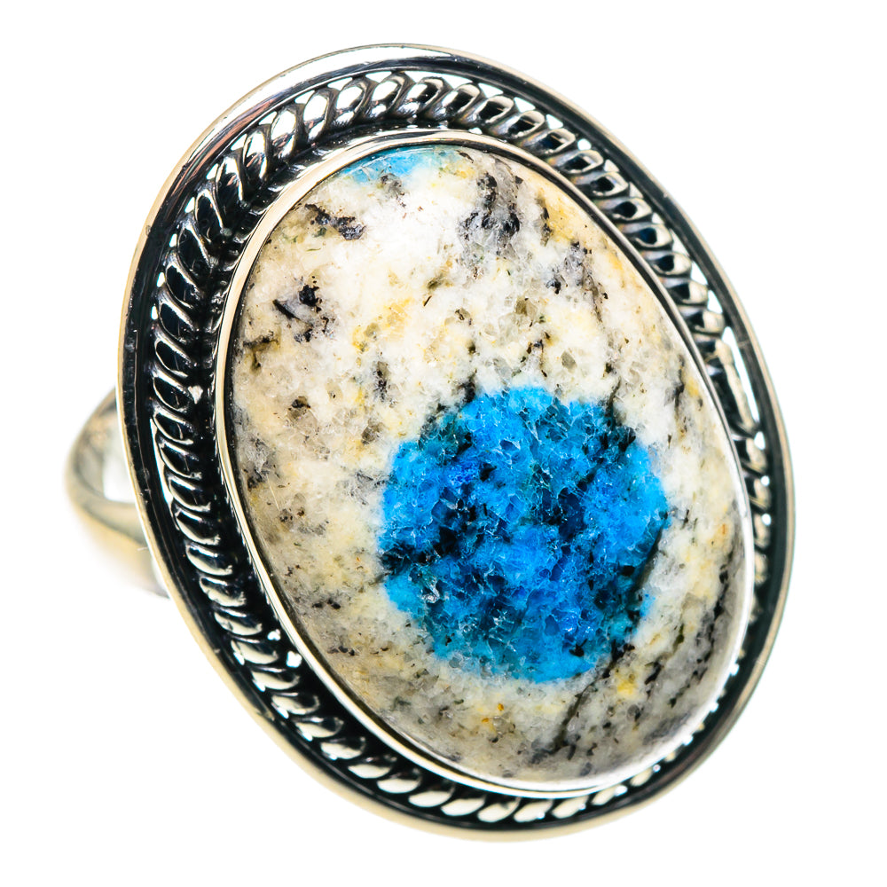 K2 Blue Azurite Rings handcrafted by Anasilvercos - RING89233