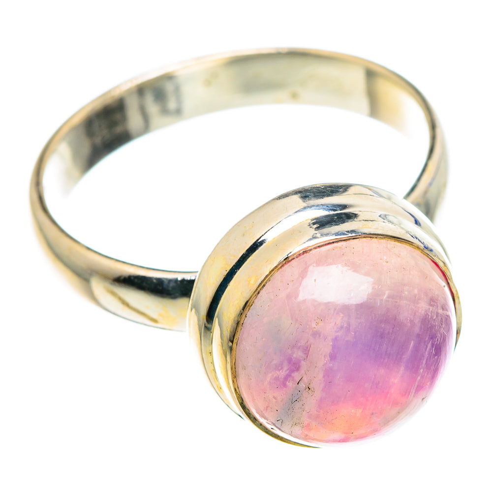 Pink Moonstone Rings handcrafted by Anasilvercos - RING89241