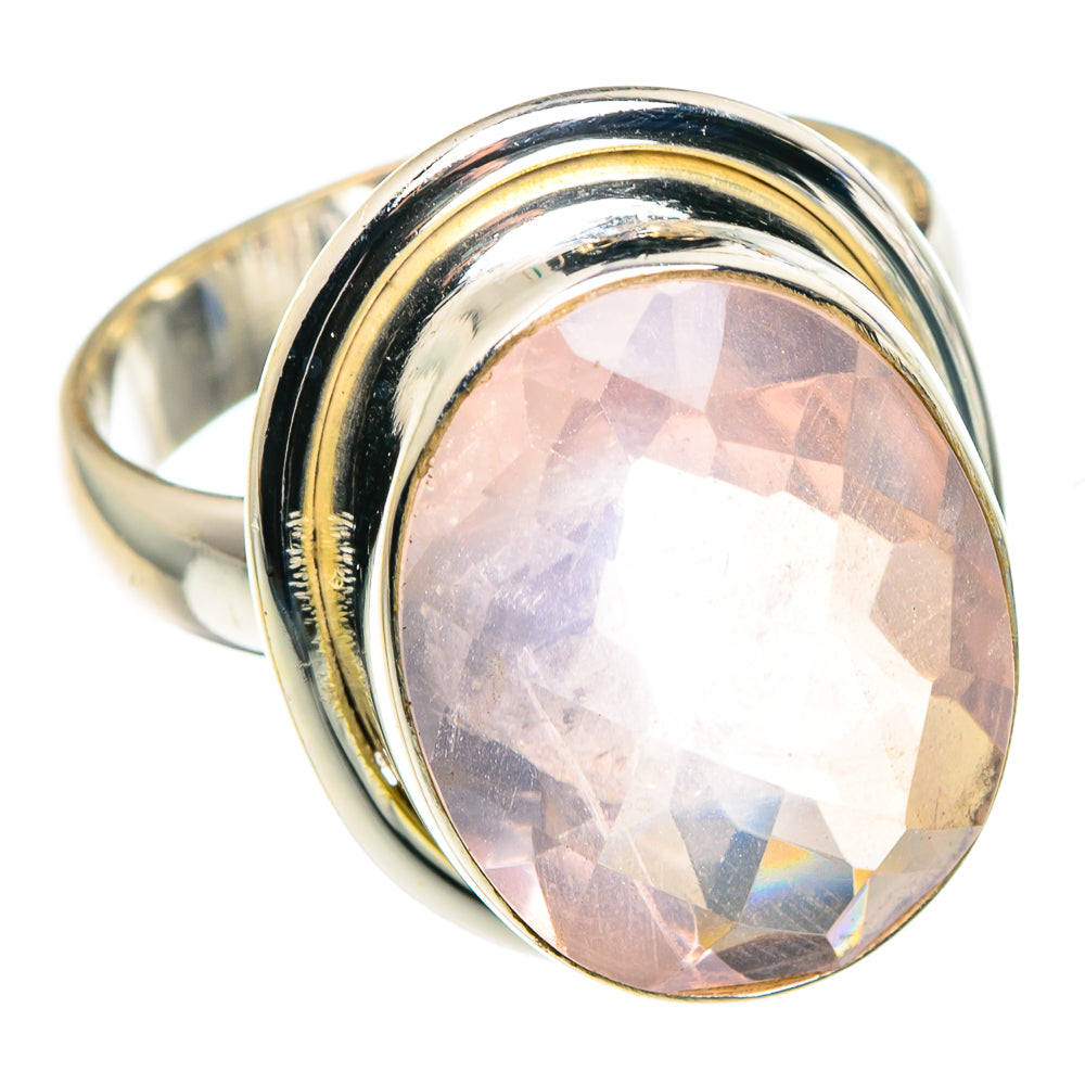 Rose Quartz Rings handcrafted by Anasilvercos - RING89244
