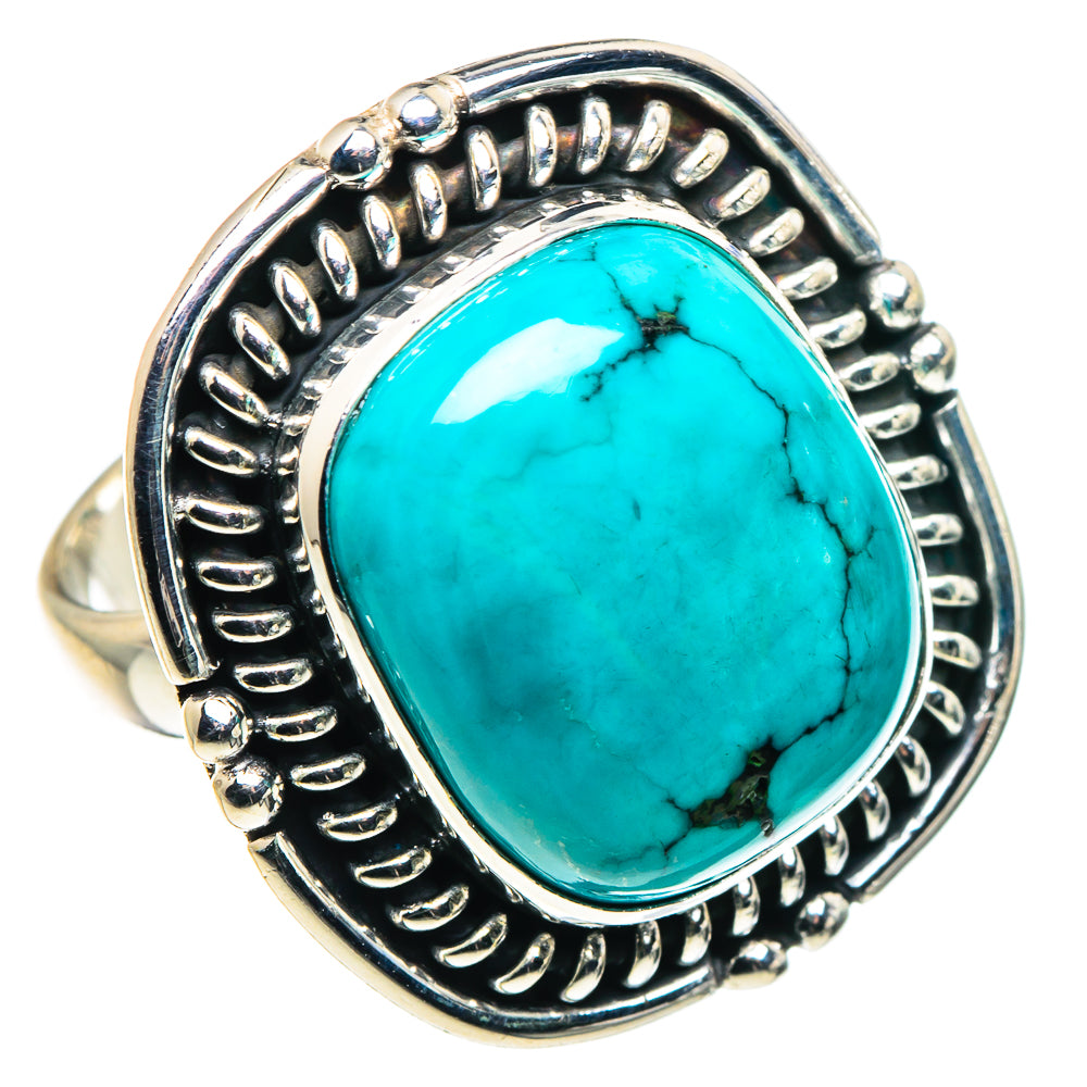 Tibetan Turquoise Rings handcrafted by Anasilvercos - RING89259