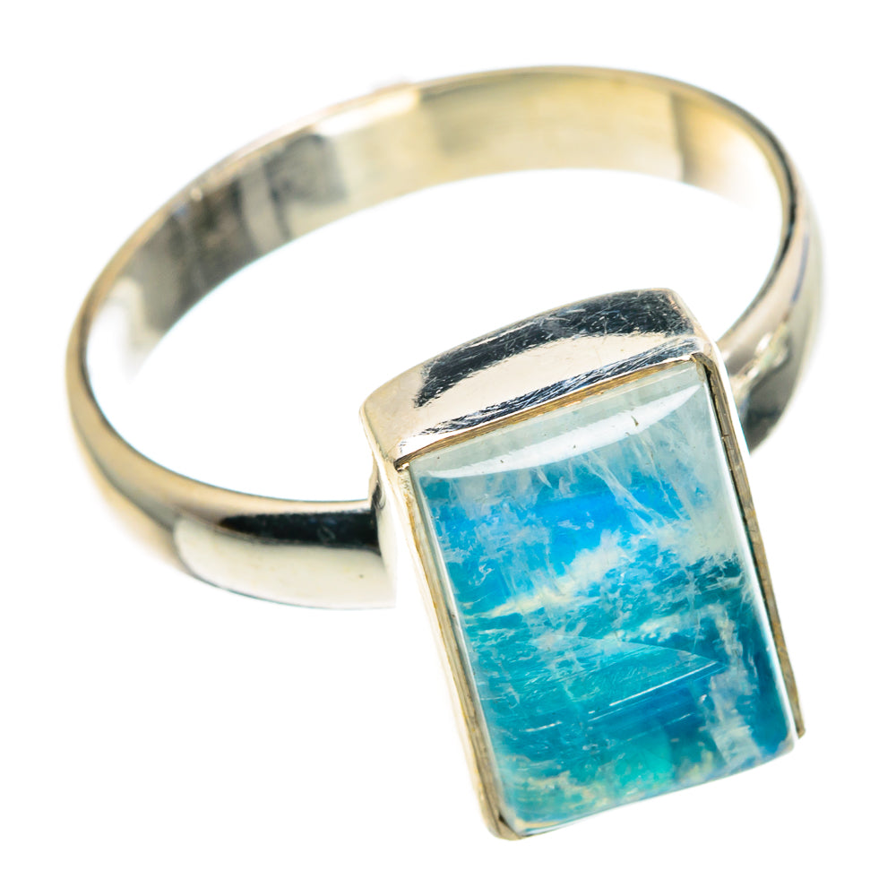 Rainbow Moonstone Rings handcrafted by Anasilvercos - RING89261