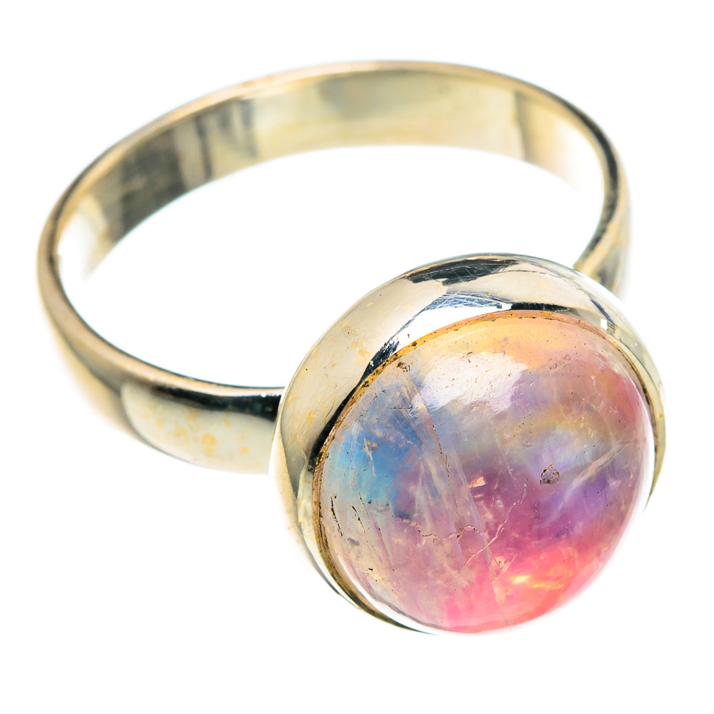Pink Moonstone Rings handcrafted by Anasilvercos - RING89265