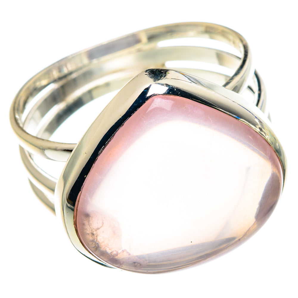 Rose Quartz Rings handcrafted by Anasilvercos - RING89267