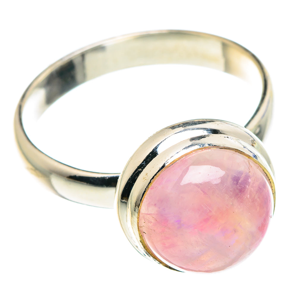 Pink Moonstone Rings handcrafted by Anasilvercos - RING89288