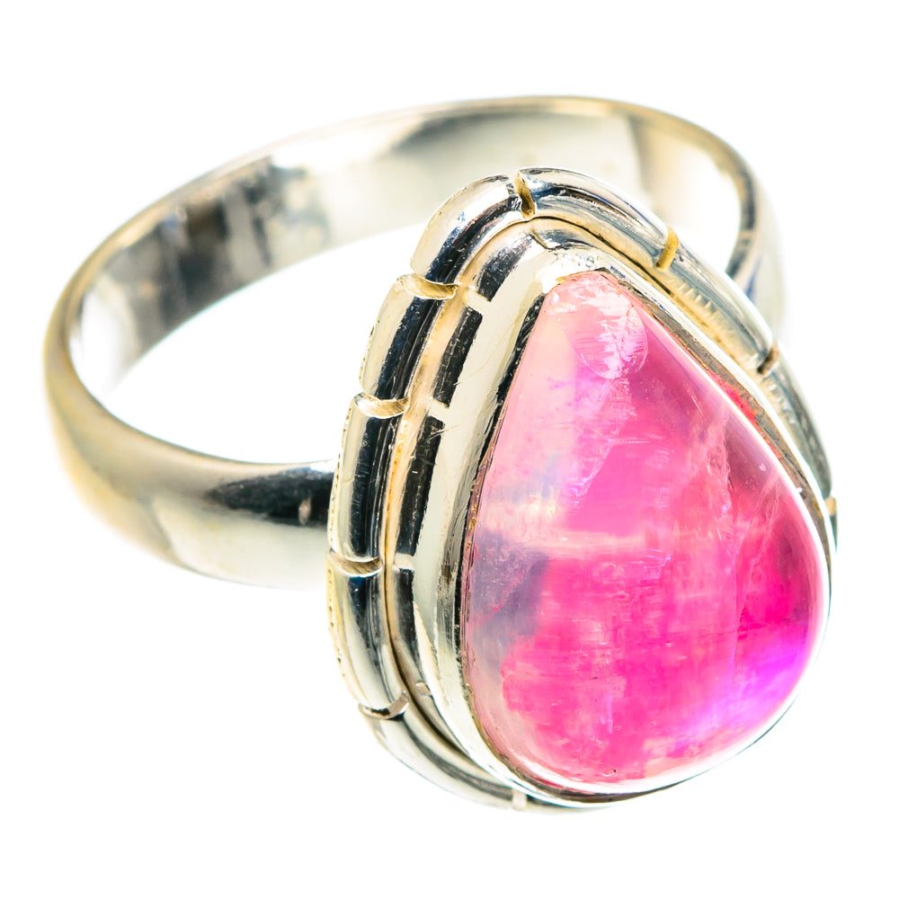 Pink Moonstone Rings handcrafted by Anasilvercos - RING89290
