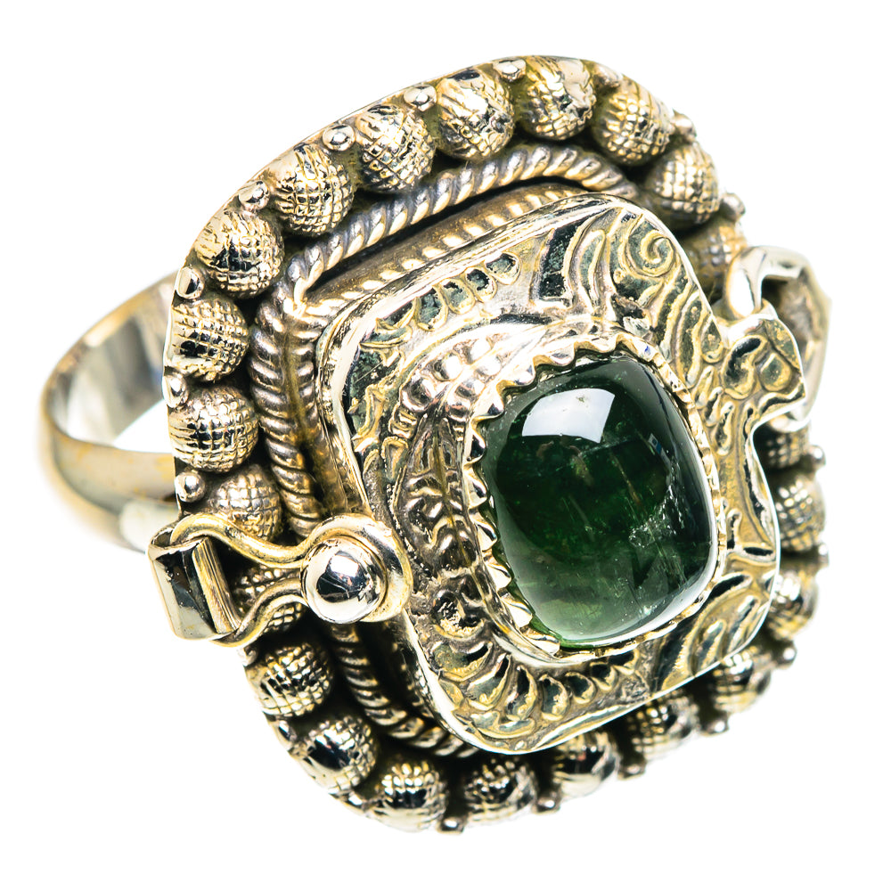 Green Tourmaline Rings handcrafted by Anasilvercos - RING89303