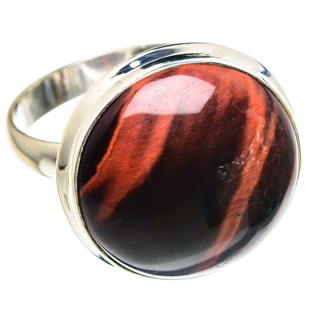 Red Tiger Eye Rings handcrafted by Anasilvercos - RING89307