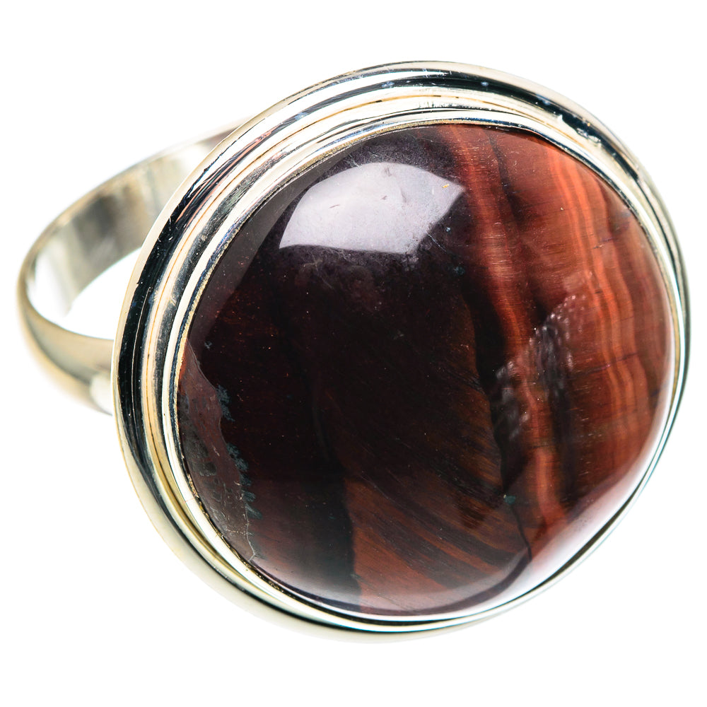 Red Tiger Eye Rings handcrafted by Anasilvercos - RING89338