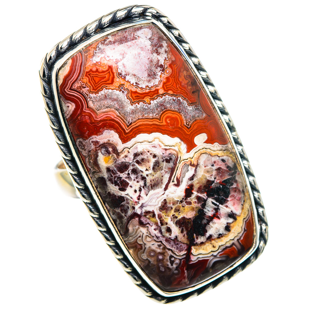 Crazy Lace Agate Rings handcrafted by Anasilvercos - RING89339