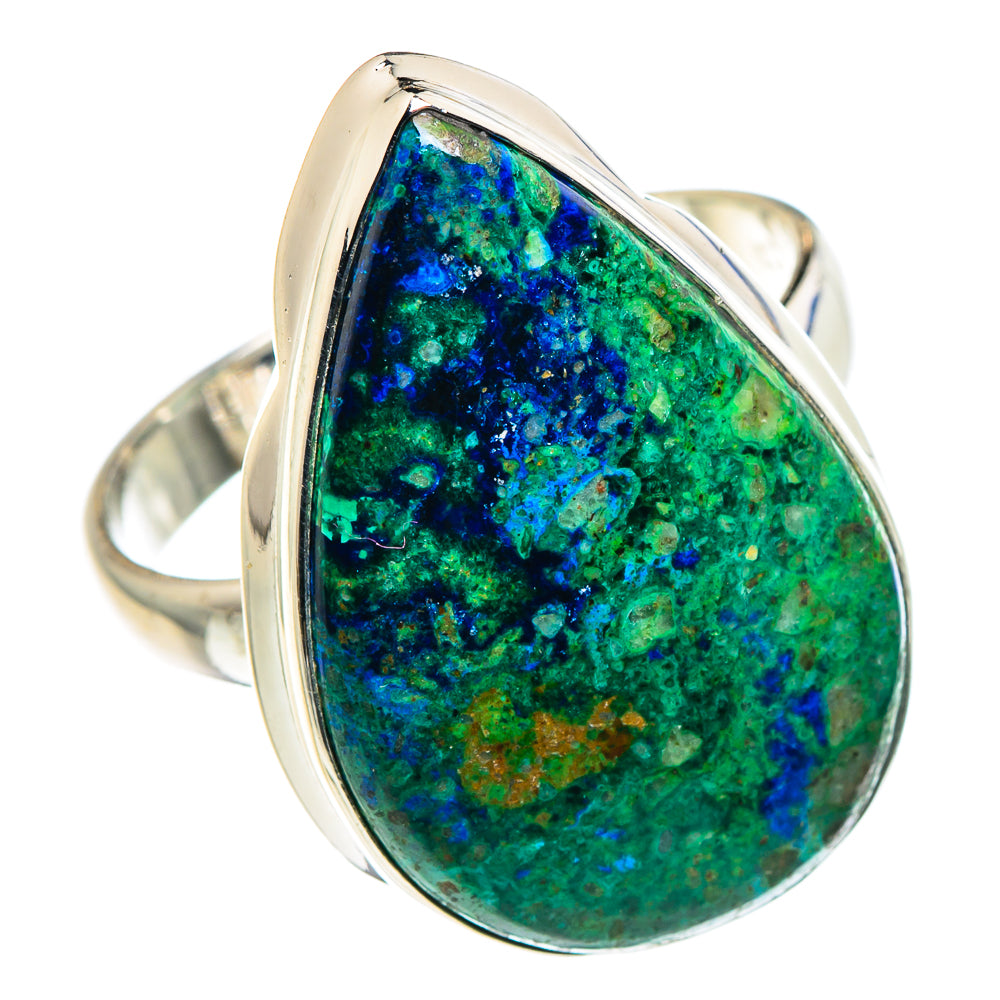 Azurite Malachite Rings handcrafted by Anasilvercos - RING89354