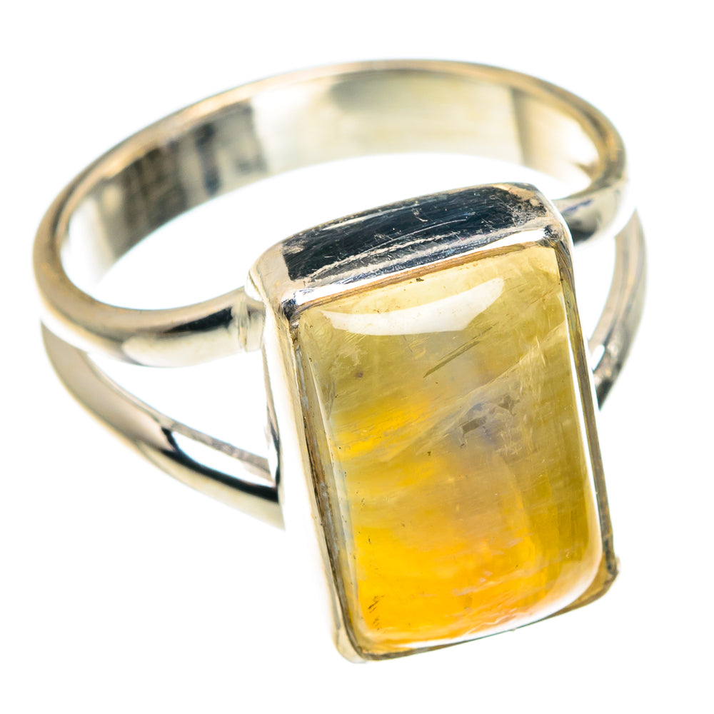 Yellow Moonstone Rings handcrafted by Anasilvercos - RING89407