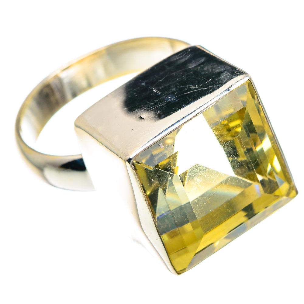 Lemon Quartz Rings handcrafted by Anasilvercos - RING89408
