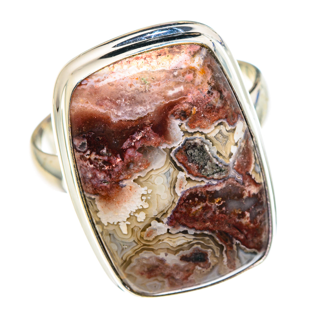 Crazy Lace Agate Rings handcrafted by Anasilvercos - RING89421