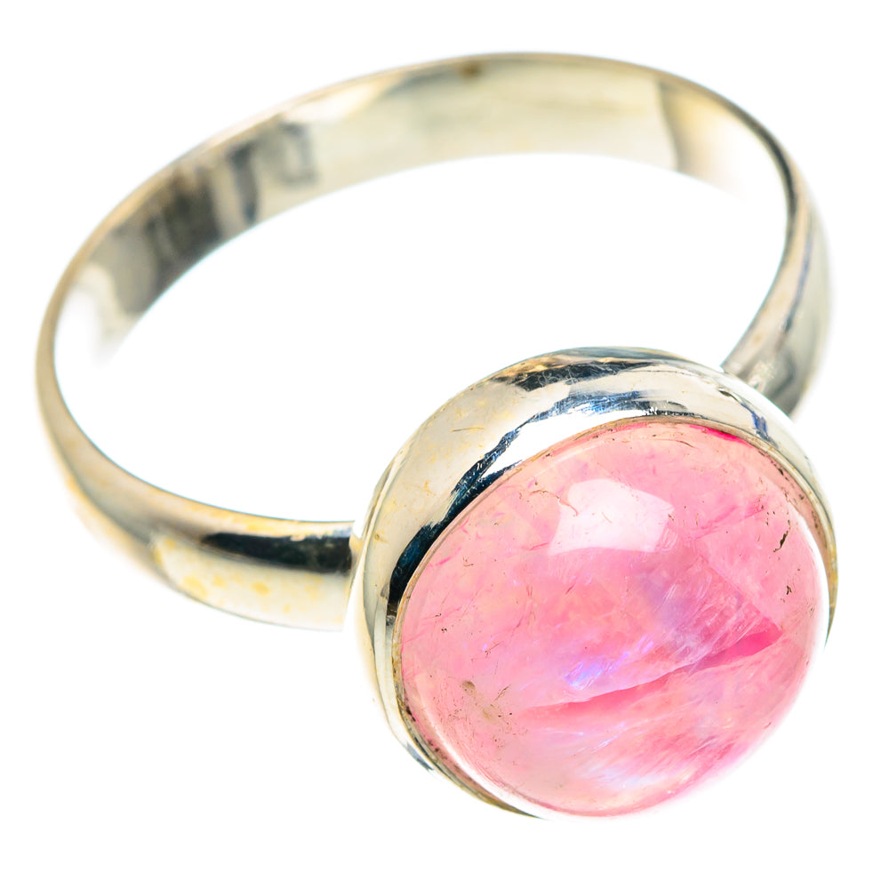 Pink Moonstone Rings handcrafted by Anasilvercos - RING89429