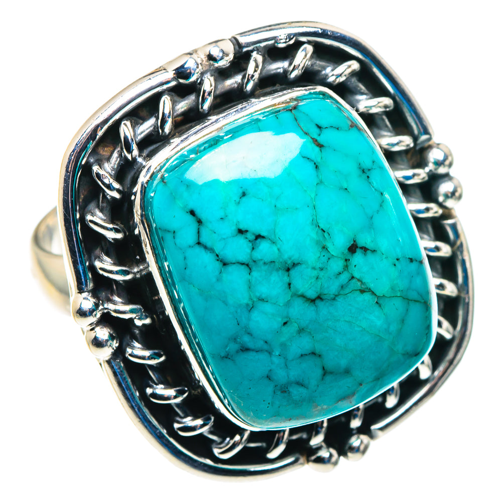 Tibetan Turquoise Rings handcrafted by Anasilvercos - RING89448