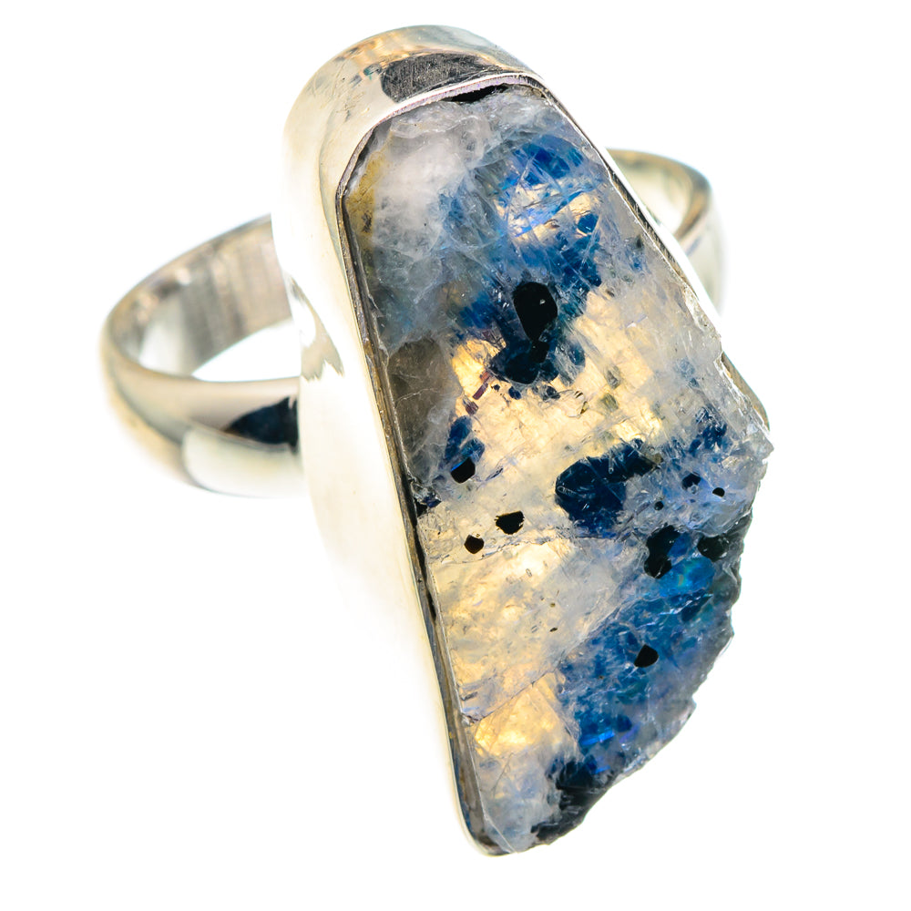 Rainbow Moonstone Rings handcrafted by Anasilvercos - RING89470