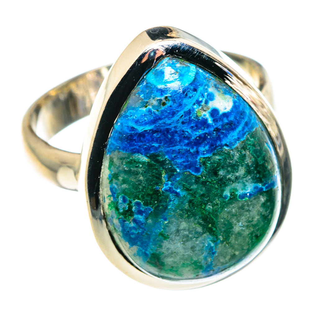 Azurite Malachite Rings handcrafted by Anasilvercos - RING89471