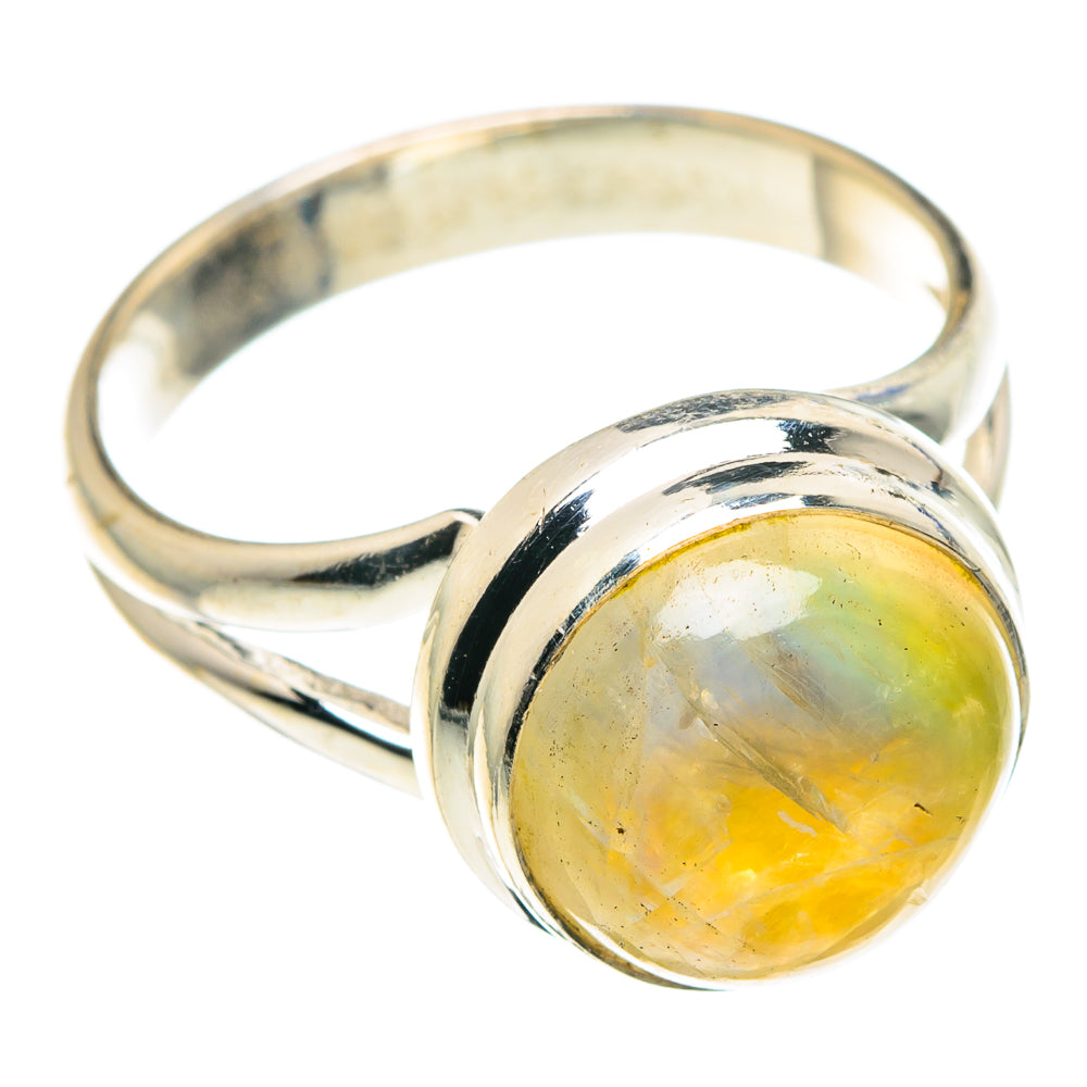 Yellow Moonstone Rings handcrafted by Anasilvercos - RING89475
