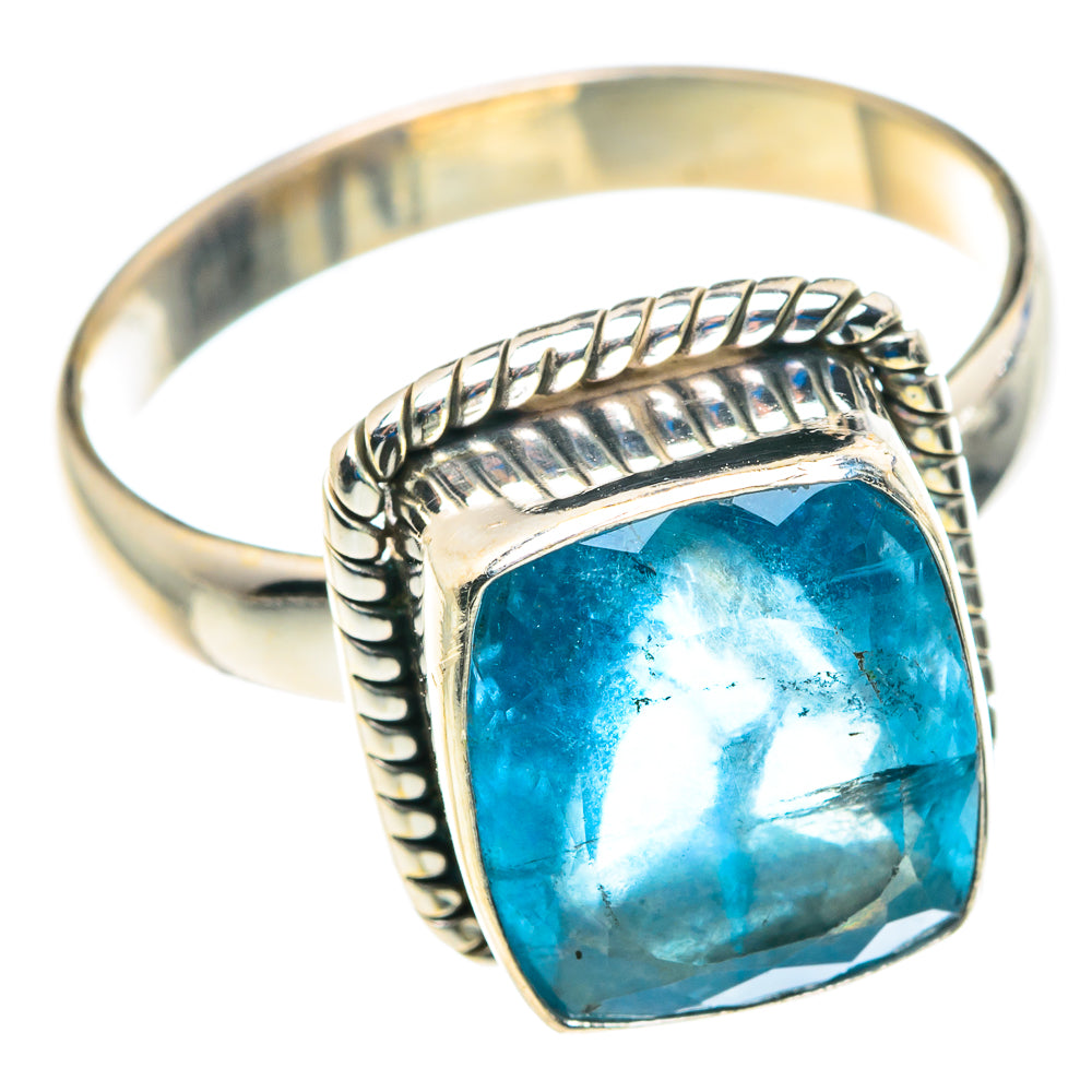 Blue Fluorite Rings handcrafted by Anasilvercos - RING89478