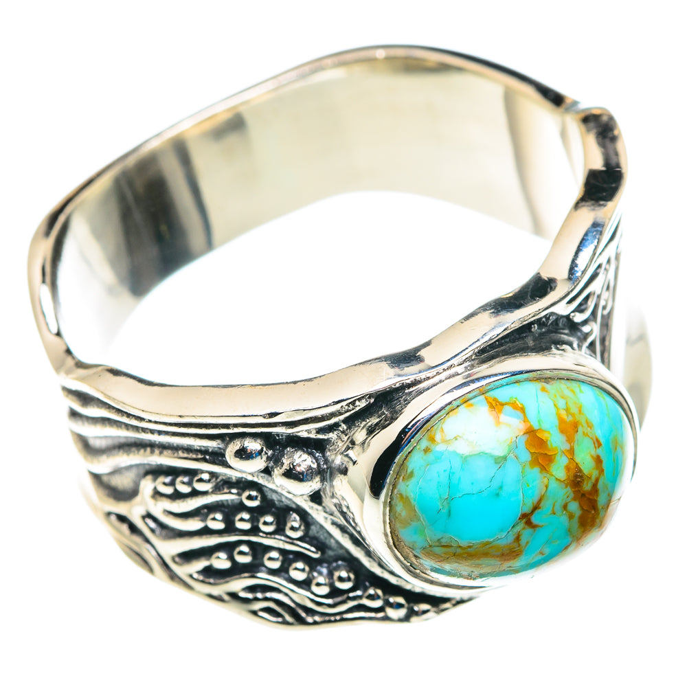 Tibetan Turquoise Rings handcrafted by Anasilvercos - RING89481