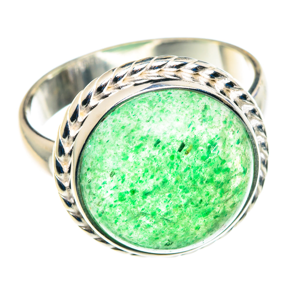 Green Aventurine Rings handcrafted by Anasilvercos - RING89486