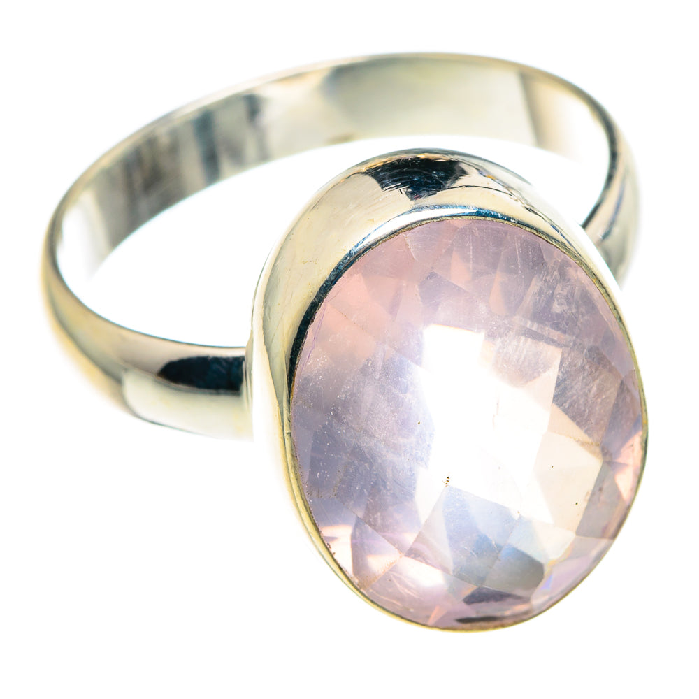Rose Quartz Rings handcrafted by Anasilvercos - RING89494