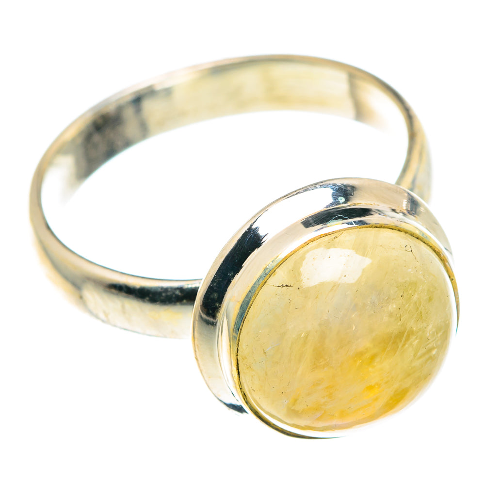 Yellow Moonstone Rings handcrafted by Anasilvercos - RING89509
