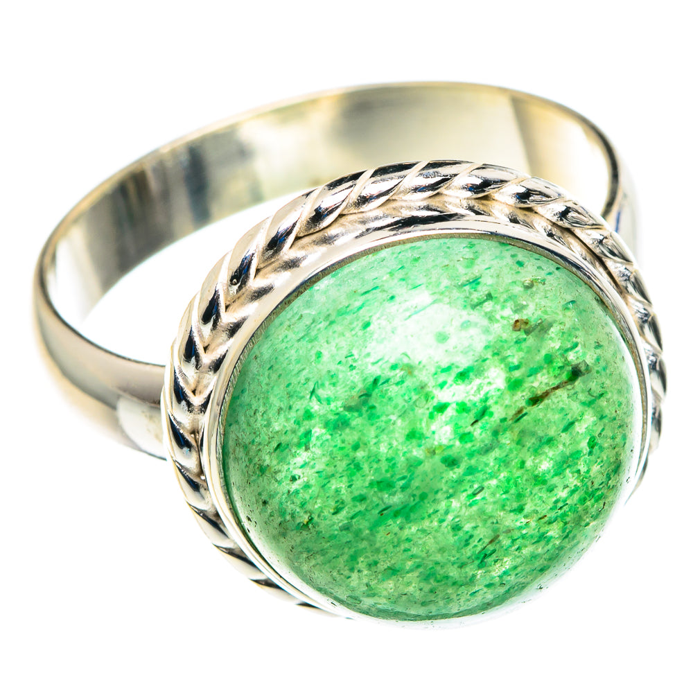 Green Aventurine Rings handcrafted by Anasilvercos - RING89516