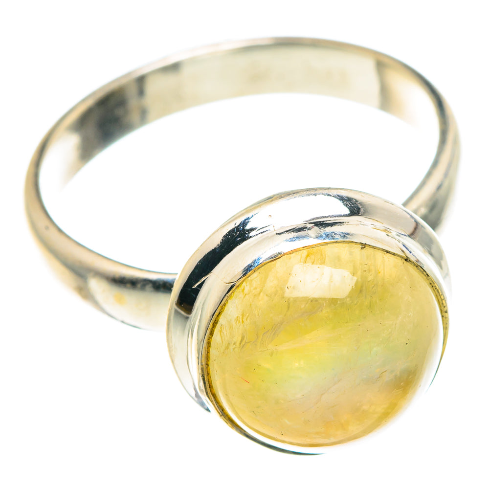 Yellow Moonstone Rings handcrafted by Anasilvercos - RING89539