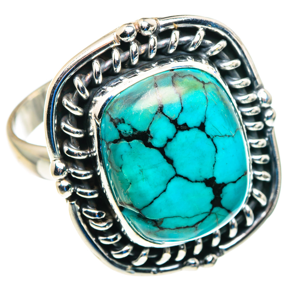 Tibetan Turquoise Rings handcrafted by Anasilvercos - RING89540