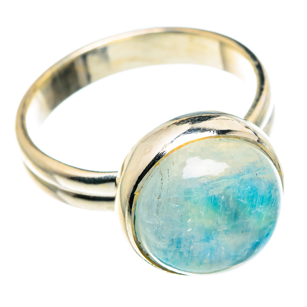 Rainbow Moonstone Rings handcrafted by Anasilvercos - RING89546