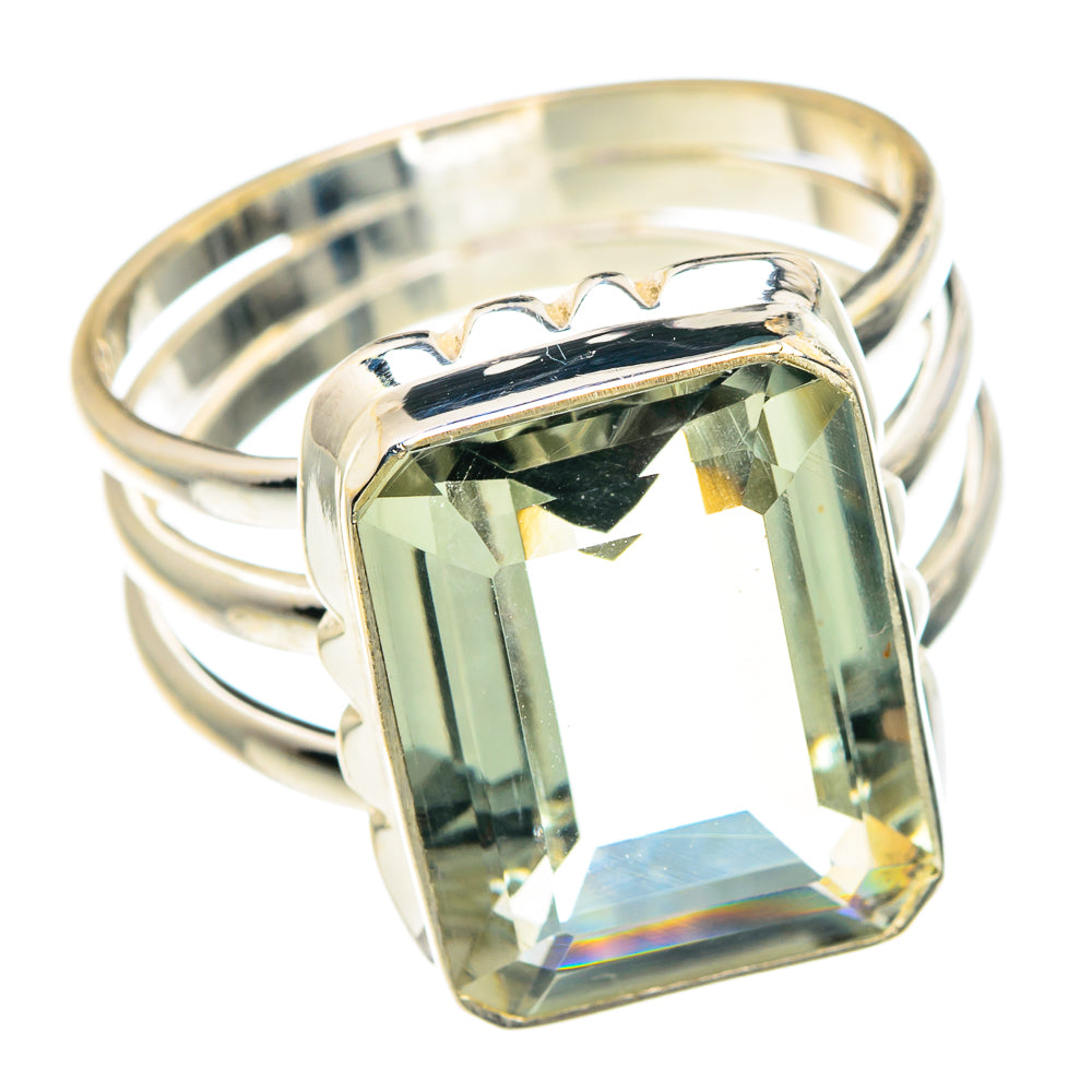Green Amethyst Rings handcrafted by Anasilvercos - RING89547