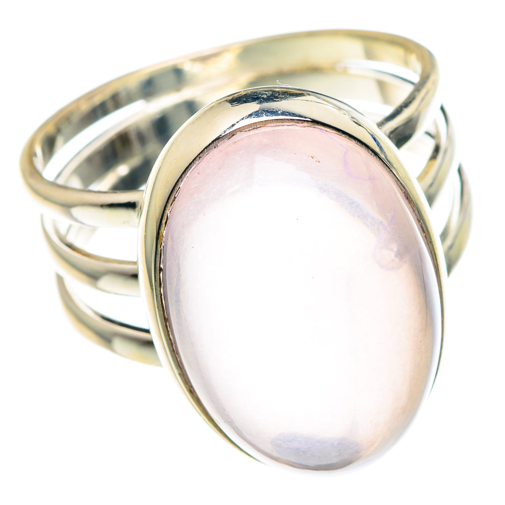 Rose Quartz Rings handcrafted by Anasilvercos - RING89556