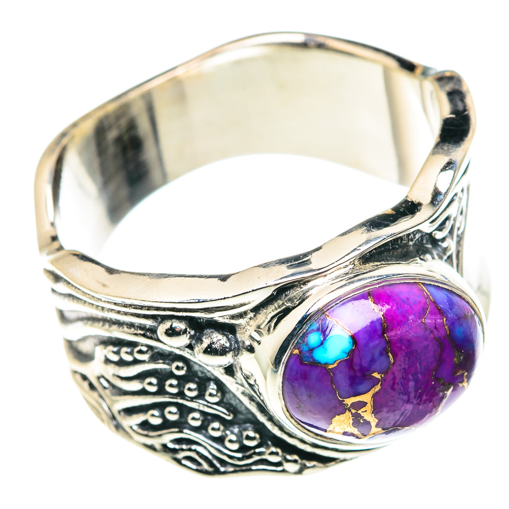 Purple Copper Composite Turquoise Rings handcrafted by Anasilvercos - RING89560