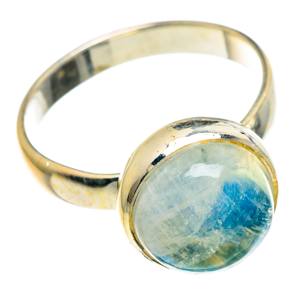 Rainbow Moonstone Rings handcrafted by Anasilvercos - RING89575
